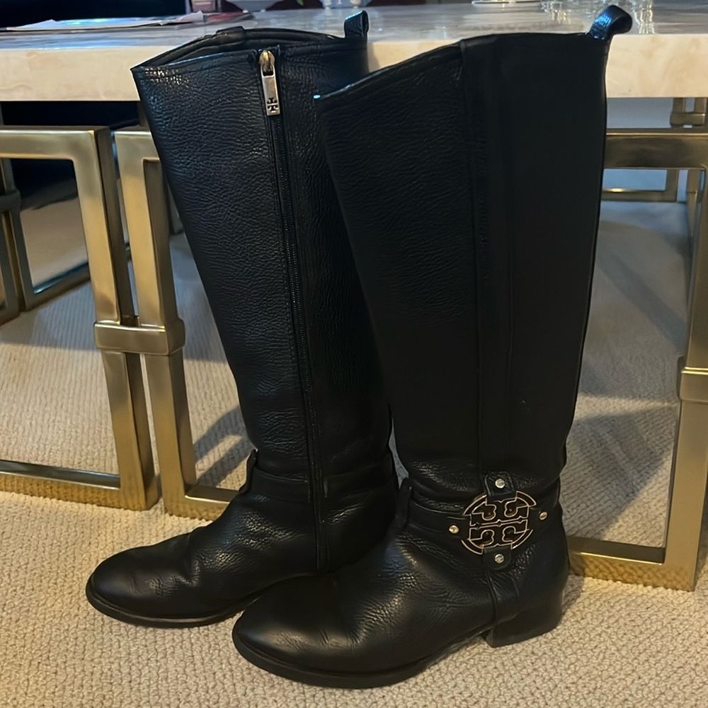 Tory Burch Black Riding Boot- Size 7 - image 1